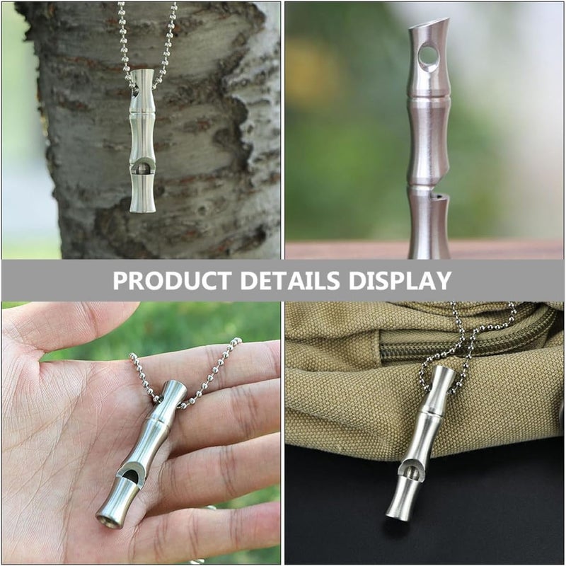 Kisangel Pet Training Whistle Stainless Steel Hanging Dog Recall Whistle Camping Emergency Survival for Outdoor Use - Image 4
