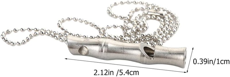 Kisangel Pet Training Whistle Stainless Steel Hanging Dog Recall Whistle Camping Emergency Survival for Outdoor Use - Image 2