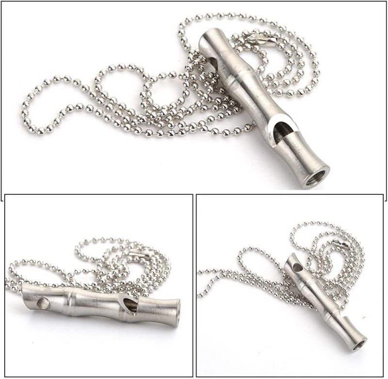 Kisangel Pet Training Whistle Stainless Steel Hanging Dog Recall Whistle Camping Emergency Survival for Outdoor Use - Image 3