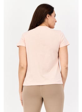 Reebok Women Sportswear Fit Short Sleeves Training Top, Peach  - Image 4