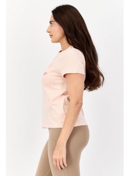 Reebok Women Sportswear Fit Short Sleeves Training Top, Peach  - Image 3