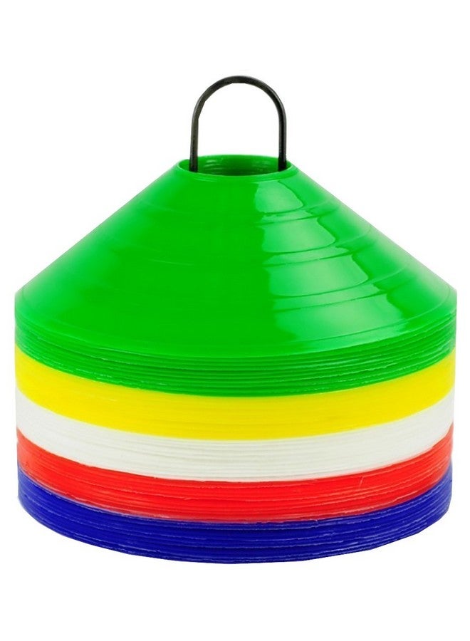 IWIN SpaceMarkPack50 Plastic Training Space Marker Cones Set, 2 inch Set of 50 (Multicolour) - Image 1