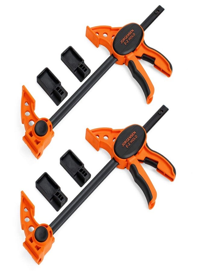 JORGENSEN 2-pack Ratchet Bar Clamps Set, Medium Duty, 12-inch One Hand Clamp, E-Z Hold Expandable Spreader - Image 5