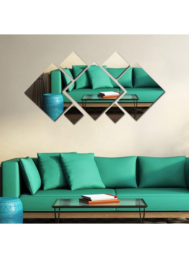 TPGP ملصق مرآة حائط TPGP للمنزل، مرآة دائرية للمنزل، مرآة للتثبيت، كبيرة، مرآة أكريليك لتزيين DIY، فن ذاتي اللصق، وشم حائط 3D، ملصق مرآة حائط (فضي) - Image 1