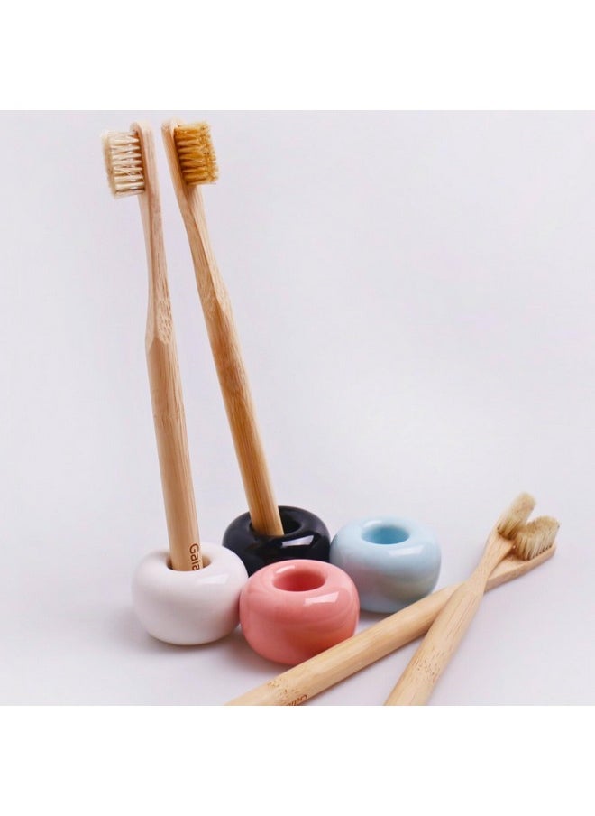 Gaia Guy Gaia Guy Natural Bristle Bamboo Toothbrush (NO Nylon - Boar Hair ONLY) - Totally Compostable & Biodegradable Boar Bristle and Bamboo Toothbrushes - Zero Waste - 6-Pack  - Image 3
