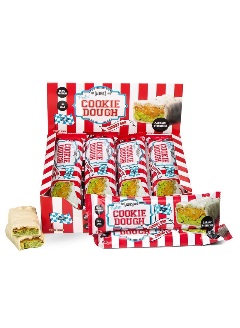 Adonis Protein Cookie Dough Chunky Bar - Caramel Pistachio - (Box Of 12)  - Image 1
