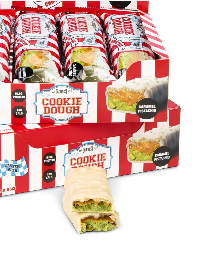 Adonis Protein Cookie Dough Chunky Bar - Caramel Pistachio - (Box Of 12)  - Image 2