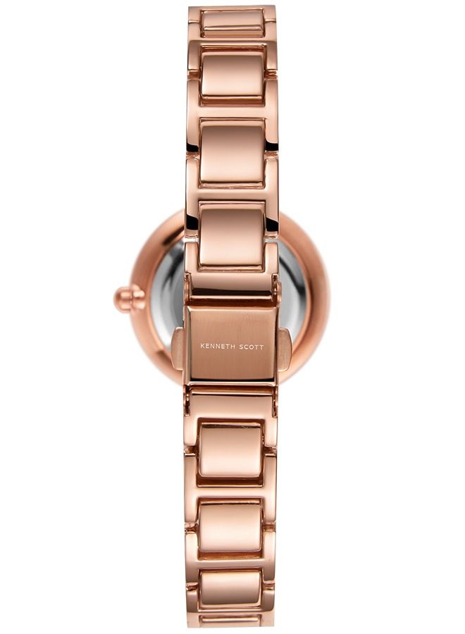 Kenneth Scott K22531-KCPK Women's Analog Display Watch & Alloy+Ceramic Strap Pink - Image 3