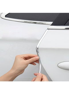 Ant Car Door Anti Scratch Edge Guards Universal U Shape Custom Chrome Plated DIY Moulding Trim Strip Line for Sedan Car Pickup Air Vent Door Edge Decoration Silver  - Image 3