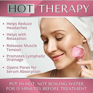 DERMAWORKS 2Pack Ice Globes for Face Eyes Cooling Facial Massage Tools for Dark Circles Puffiness Wrinkles Fine Lines Cryotherapy Beauty Globes for Lymphatic Drainage Skin Tightening - Image 4
