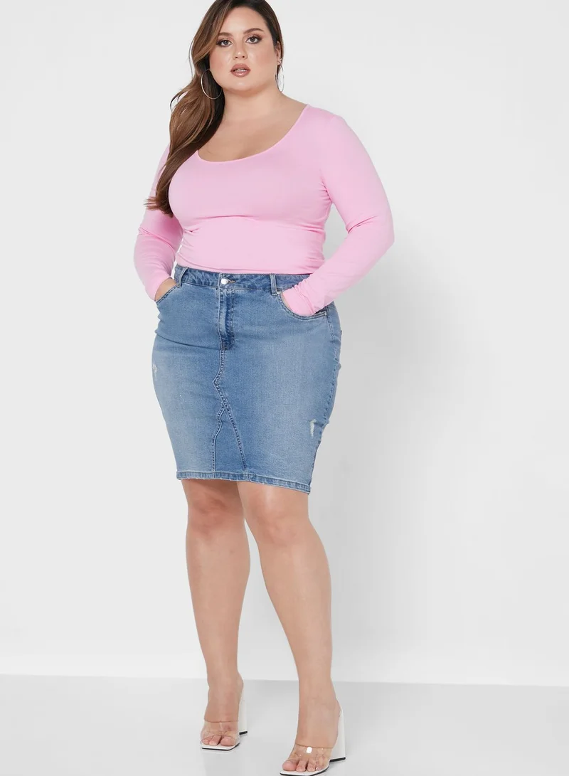 Vero Moda Curve Crew Neck Top