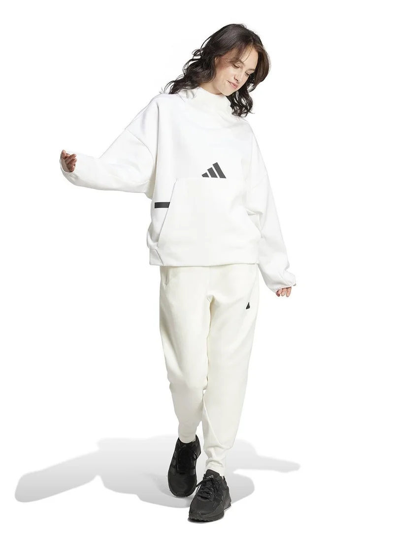 Adidas WHITE Z.N.E. Hooded Sweatshirt for Women | Best Price UAE