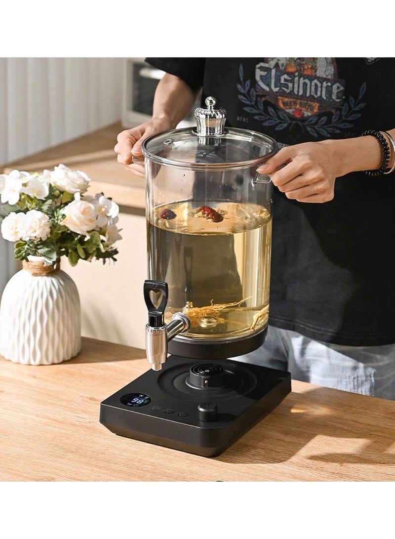 4L Hot Beverage Dispenser with Heating Base + Stainless Steel Stand – Heat-Resistant Glass with Practical Tap – Ideal for Parties, Buffets, and Everyday Use - Image 3