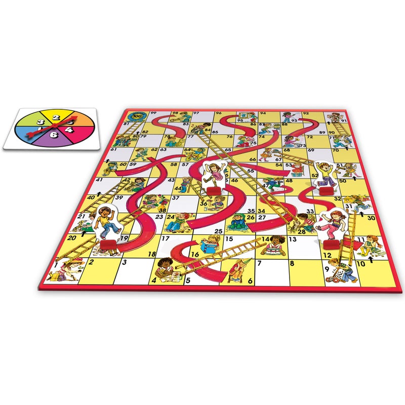Winning Moves كلاسيك شوتس آند لادرز مع رسومات فنية من السبعينيات من Winning Moves Games USA للأطفال من عمر 3 فما فوق، ألعاب ما قبل المدرسة لـ 2-4 لاعبين (1195) - Image 2