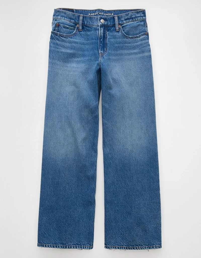 American Eagle  AE Strigid Low-Rise Ultra Wide-Leg Jean for Women | Best Price UAE
