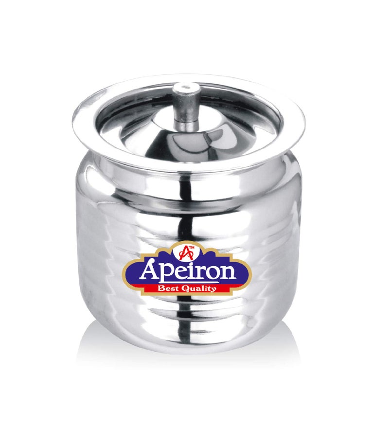 Apeiron Stainless Steel Ghee/Oil Pot with Spoon and Lid - 300 ml (Pack of 1, Liner) - Image 4