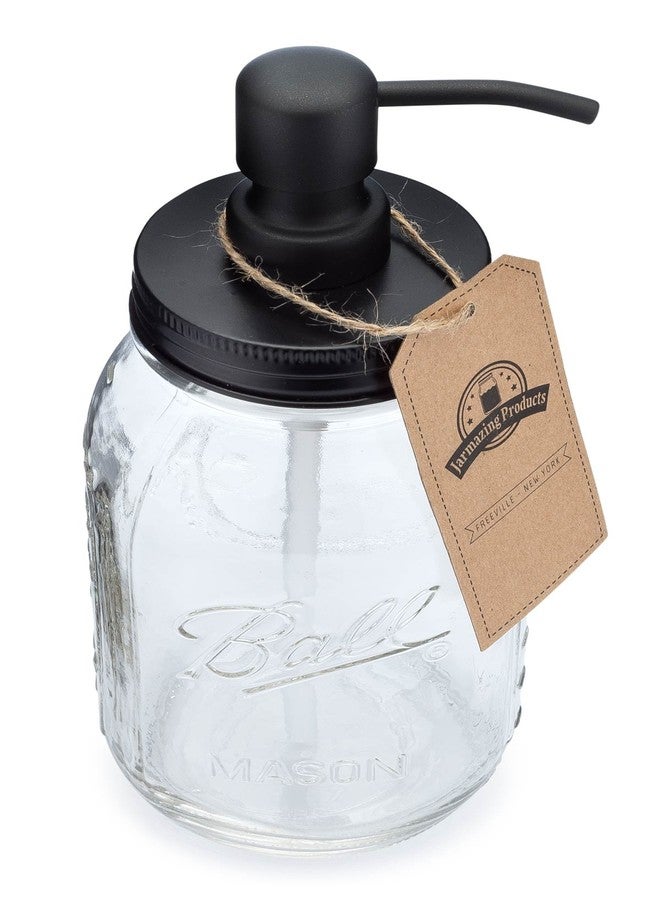Jarmazing Products Quart Size Mason Jar Soap and Lotion Dispenser - Black - by Jarmazing Products - Made from Rust-Proof Stainless Steel - Image 3