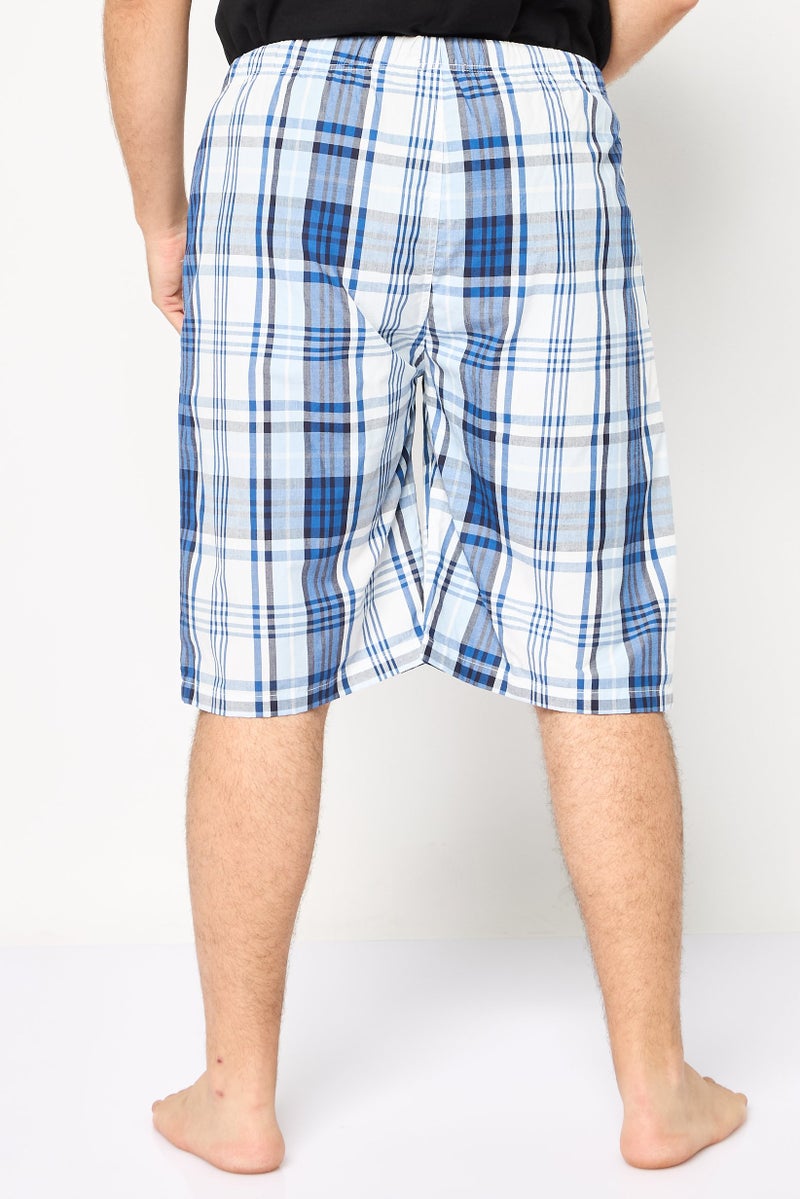 GANT Men Drawstring Checkered Pyjama Shorts, Multicolor - Image 4