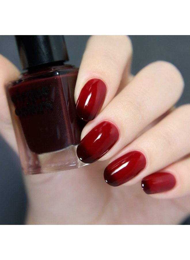 Cirque Colors - Thermal Temperature Color Changing Mood Nail Polish Rothko Red 0.37 Fl. Oz. (11 Ml) Vegan Crueltyfree Nontoxic Formula - Image 1
