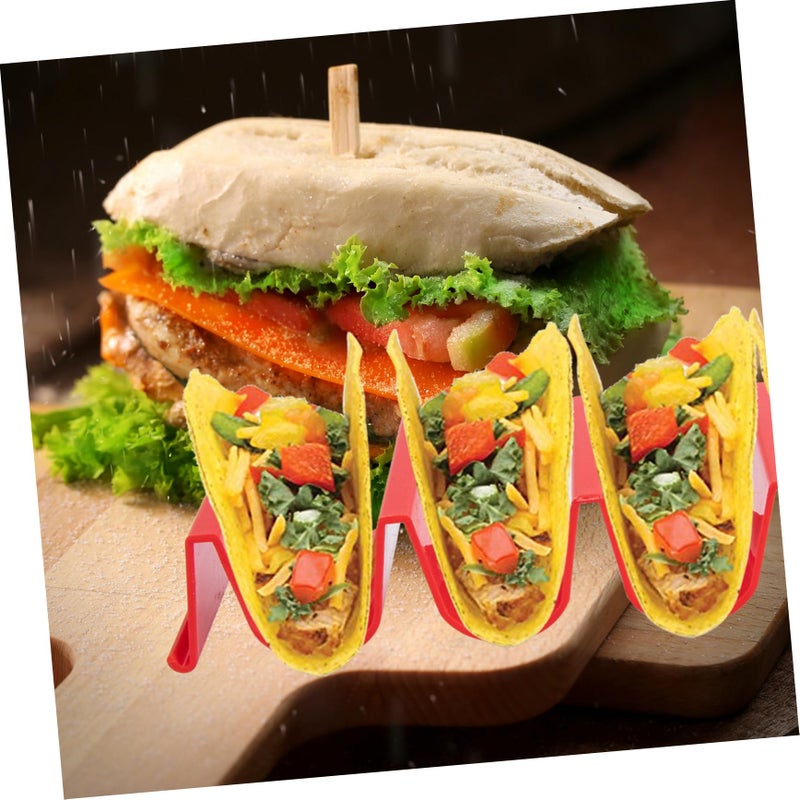 Colorful Taco Holder Stand Set Of 4 For Easy Filling And Serving Safe Smooth Edges For Parties - Image 4