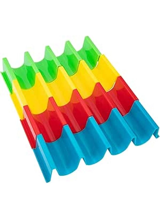 Colorful Taco Holder Stand Set Of 4 For Easy Filling And Serving Safe Smooth Edges For Parties - Image 1