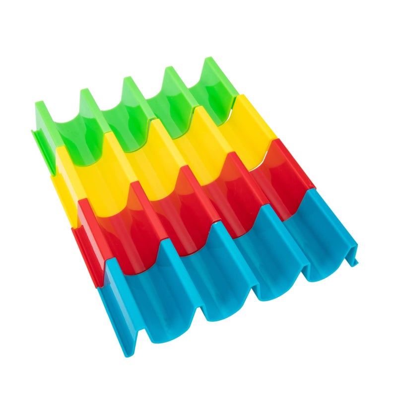 Colorful Taco Holder Stand Set Of 4 For Easy Filling And Serving Safe Smooth Edges For Parties - Image 2