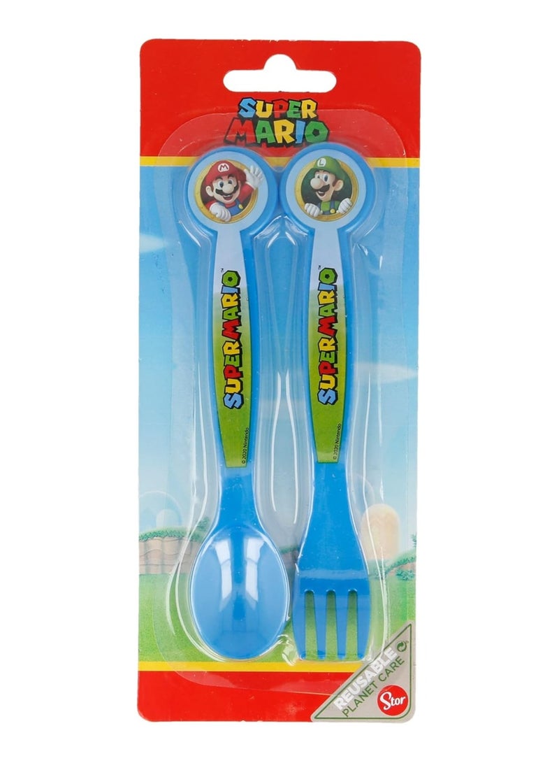 STOR SUPER MARIO 2 PCS PP CUTLERY SET