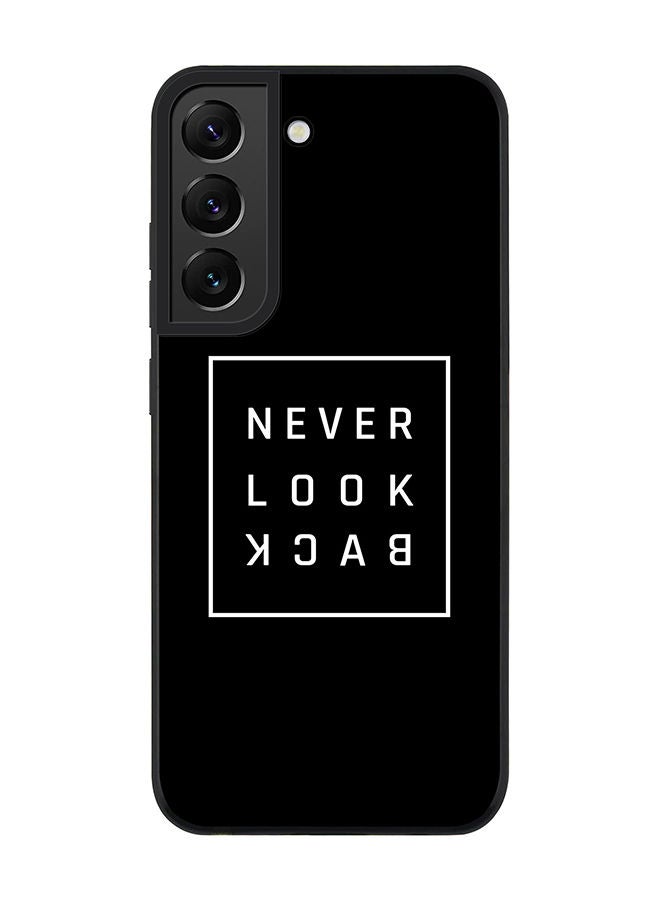 Stylizedd Rugged Black edge case for Samsung Galaxy S21 FE 5G Slim fit Soft Case Flexible Rubber Edges Anti Drop TPU Gel Thin Cover - Never look back - Image 1