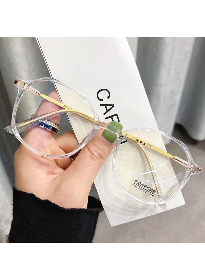 Red Book Internet Popular Fashion Glasses Polygonal Anti-blue Light Plain Plain Glasses Myopia Finished 2053 Glasses