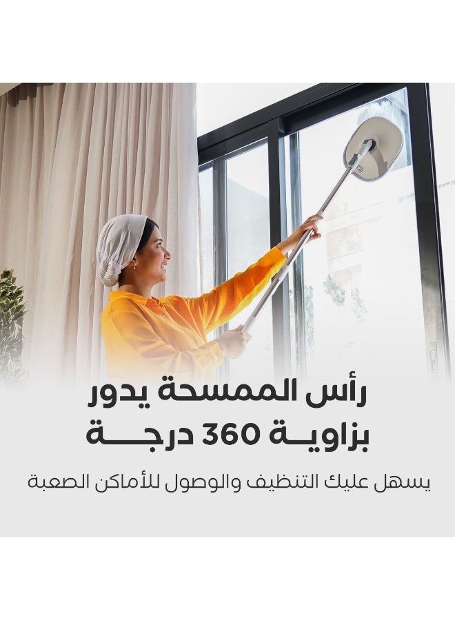 ريبال رأس ممسحة ماجيك برو للأرضيات - رأس ممسحة دوارة 360 درجة للتنظيف العميق - رأس ممسحة متين وخفيف الوزن متوافق مع نظام ممسحة ريبال ماجيك برو - Image 2