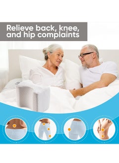TYCOM Memory Foam Knee Pillow for Side Sleepers - Orthopedic Knee & Leg Cooling Pillow, Adaptive Bed Assistance Product, Leg Pillow for Sleeping Lower Back & Hip Pain (White)  - Image 4