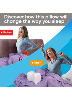 TYCOM Memory Foam Knee Pillow for Side Sleepers - Orthopedic Knee & Leg Cooling Pillow, Adaptive Bed Assistance Product, Leg Pillow for Sleeping Lower Back & Hip Pain (White)  - Image 5
