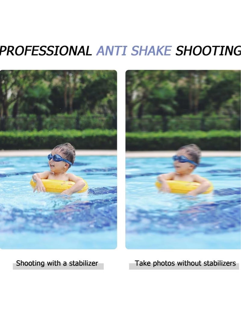 ELTRAZONE Stick Gimbal Stabilizer – 360° Rotation Tripod, 2-Axis Auto Face Selfie Stick with LED Light, Remote Control Intelligent Stabilizer for Android/iPhone Vlogging, YouTube, TikTok Videos - Image 5