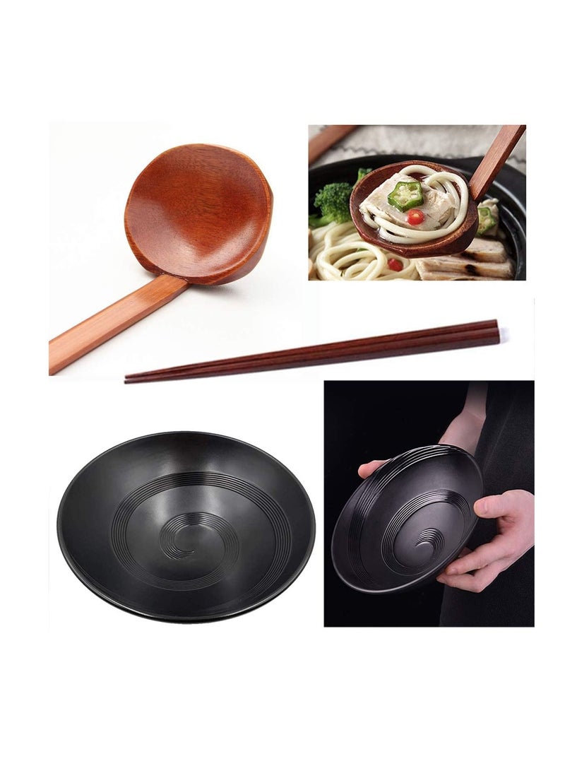 Ramen Bowls set, 2 Sets of 57-Ounce Soup Bowl Sets With Chopsticks and Spoons,Japanese Style Melamine Ramen Bowl Sets Suitable for Ramen, Pho, Noodle, Soup - Image 4