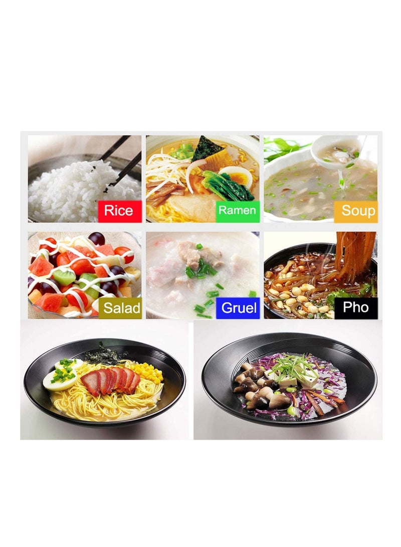 Ramen Bowls set, 2 Sets of 57-Ounce Soup Bowl Sets With Chopsticks and Spoons,Japanese Style Melamine Ramen Bowl Sets Suitable for Ramen, Pho, Noodle, Soup - Image 5