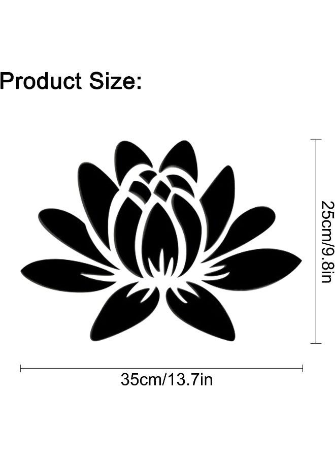 TPGP 3D Acrylic Mirror Lotus Flower Wall Sticker Self Adhesive Removable Ecological For Home Bedroom Living Room Bathroom Decoration  - Image 2
