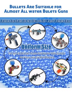 Generic Water Bullets Beads Refill Ammo (7-8mm 4 pack-30,000 Per Pack)–Water Balls Beads for Water Blaster Gun Toys, Non-Toxic Water-Based Balls Bullet (Purple/Yellow/Blue/Red, 7-8mm 120,000Pcs)  - Image 2