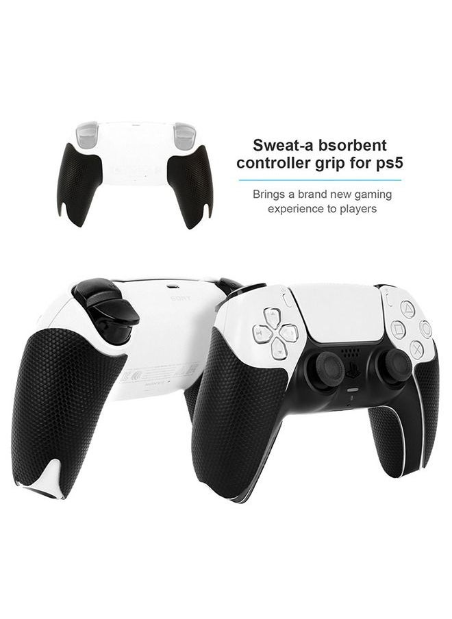 Anti-Skid Sweat-Absorbent Controller Grip for Sony ps5 Controller Sticker Cover Accessory Professional Textured Soft Rubber Pads Handle Grips for ps5 Controller Game Controller Protective Sticker
