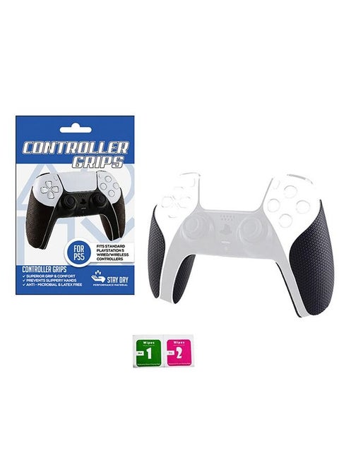Anti-Skid Sweat-Absorbent Controller Grip for Sony ps5 Controller Sticker Cover Accessory Professional Textured Soft Rubber Pads Handle Grips for ps5 Controller Game Controller Protective Sticker