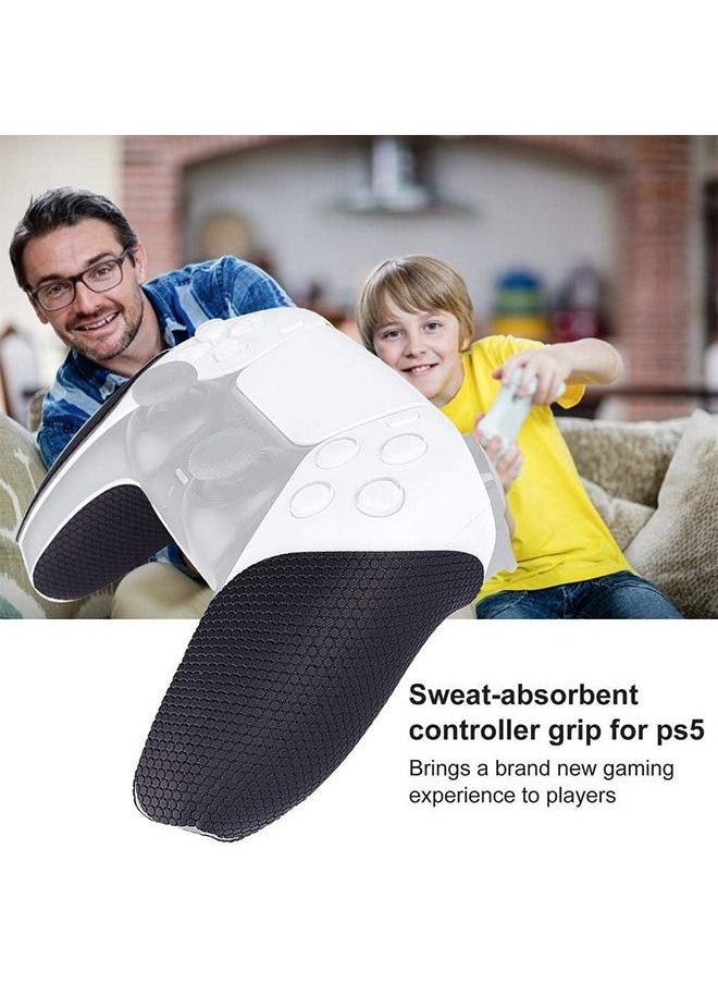 Anti-Skid Sweat-Absorbent Controller Grip for Sony ps5 Controller Sticker Cover Accessory Professional Textured Soft Rubber Pads Handle Grips for ps5 Controller Game Controller Protective Sticker
