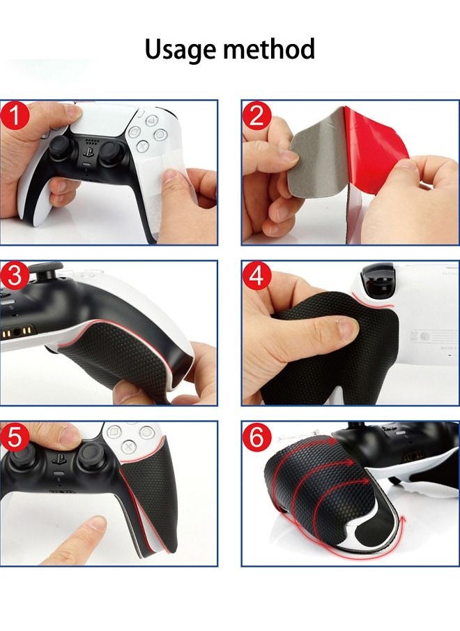 Anti-Skid Sweat-Absorbent Controller Grip for Sony ps5 Controller Sticker Cover Accessory Professional Textured Soft Rubber Pads Handle Grips for ps5 Controller Game Controller Protective Sticker