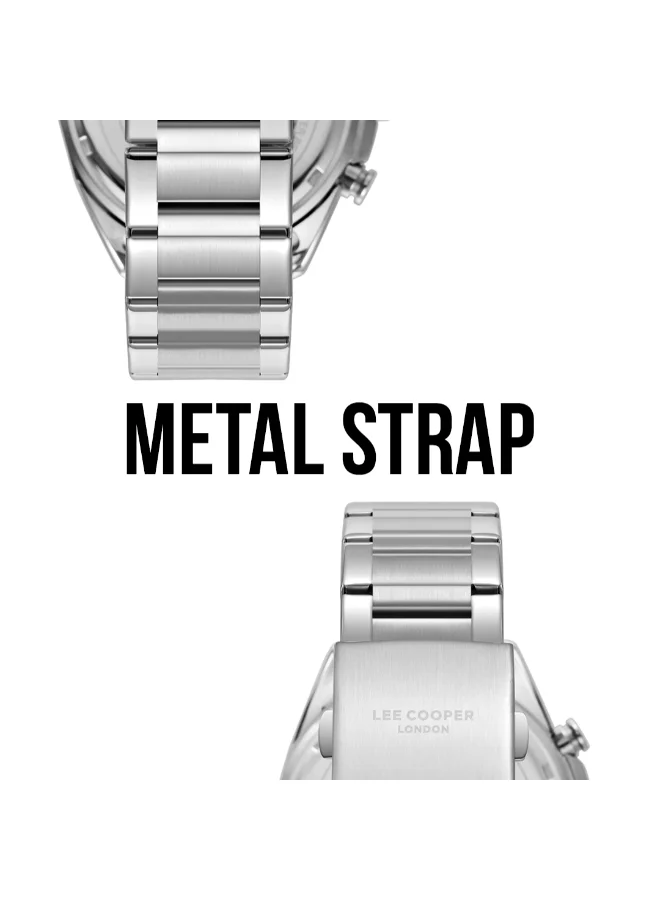 Lee Cooper Men's Multi Function Display Watch With Silver Metal Strap - LC08005.370