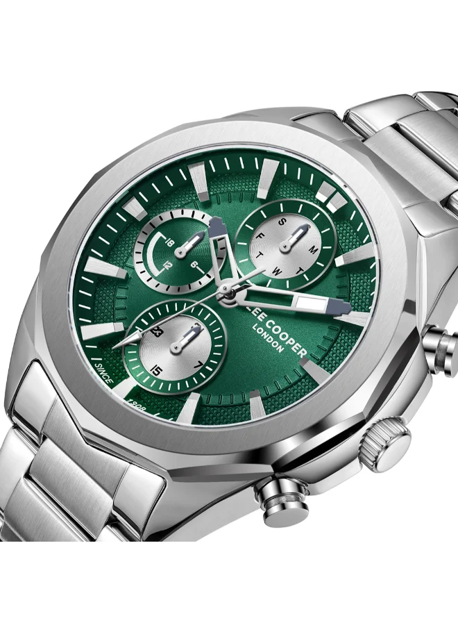Lee Cooper Men's Multi Function Display Watch With Silver Metal Strap - LC08005.370