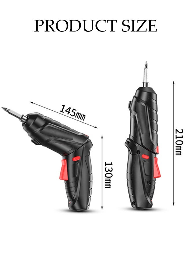 DUNISO Cordless Drill Driver Rotatable 90 Degrees Cordless Screwdriver Rechargeable Electric Screwdriver Set Electric Screwdriver Set with USB Cable for Home Improvement DIY Project - Image 4