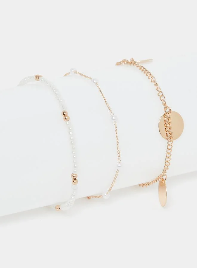 Styli Set of 3 - Coin Drop Chain Anklet