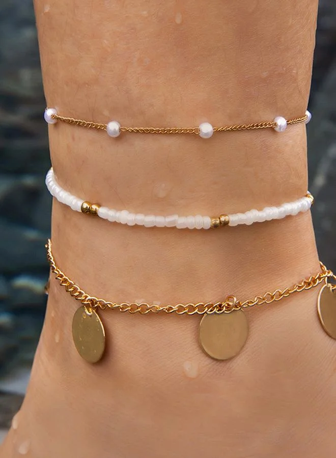 Styli Set of 3 - Coin Drop Chain Anklet