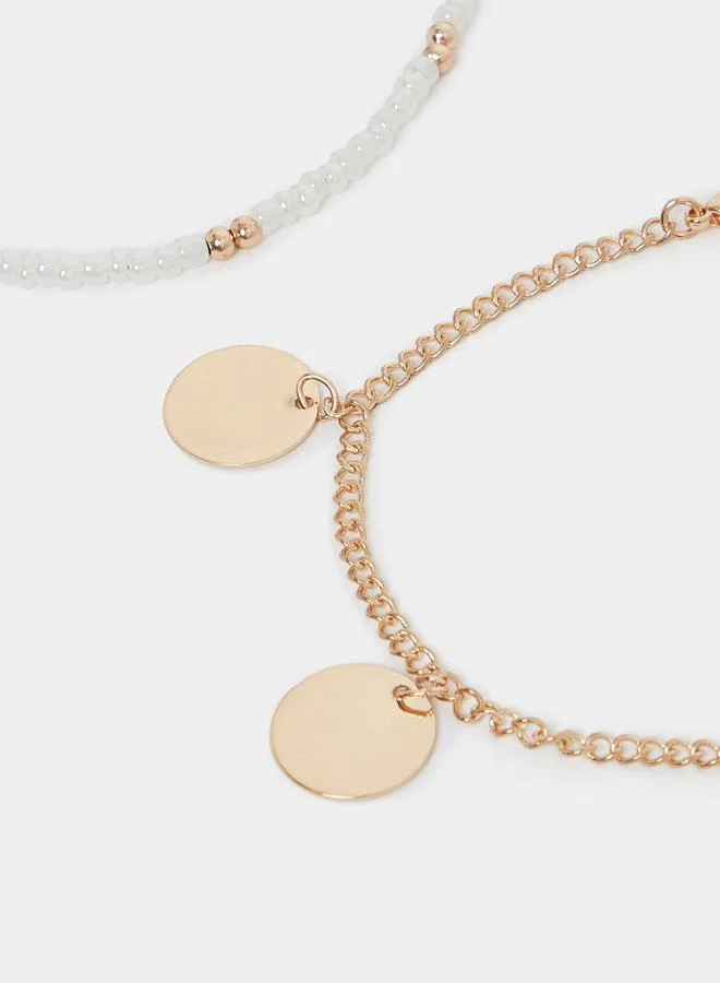 Styli Set of 3 - Coin Drop Chain Anklet