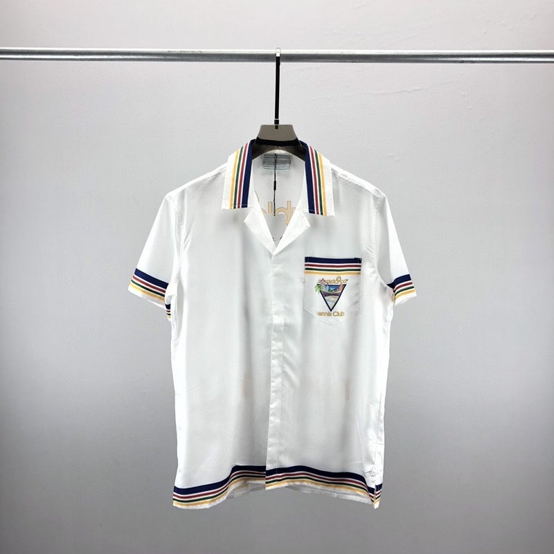 2023 New Summer Men's Casual Suit Short-Sleeved Shirt and Shorts with Mesh Print Pattern Inside for Men and Women - Image 5