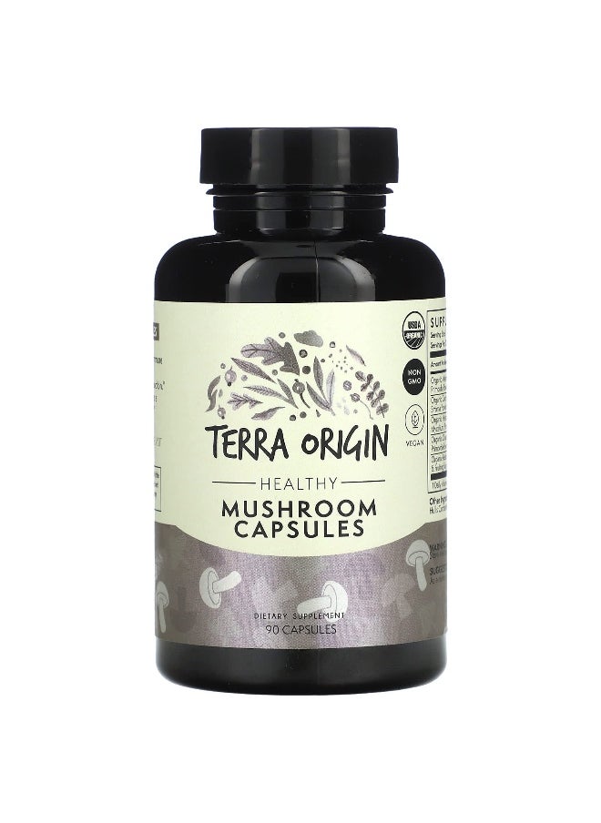 Terra Origin - Terra Origin, Healthy Mushroom Capsules, 90 Capsules - Image 1