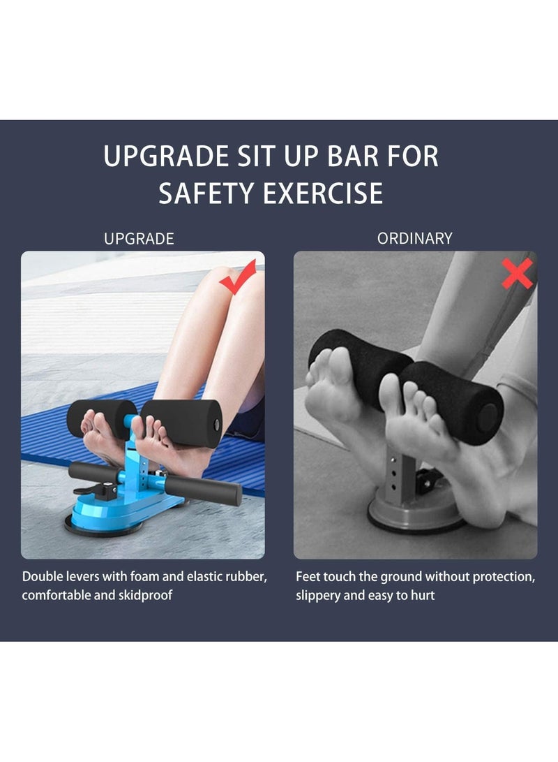 Arabest Sit Up Bar for Floor - Portable Sit Up Assistant Device with 2 Suction Cups and 4 Height Adjustable, Strong Self-Suction Sit Up Bar for Home Exercise - Image 3